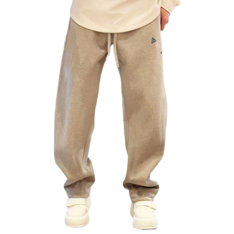 Ανδρικά παντελόνια φόρμας με fleece επένδυση, ίσια γραμμή, άνετα και ζεστά για τον χειμώνα, καθημερινά