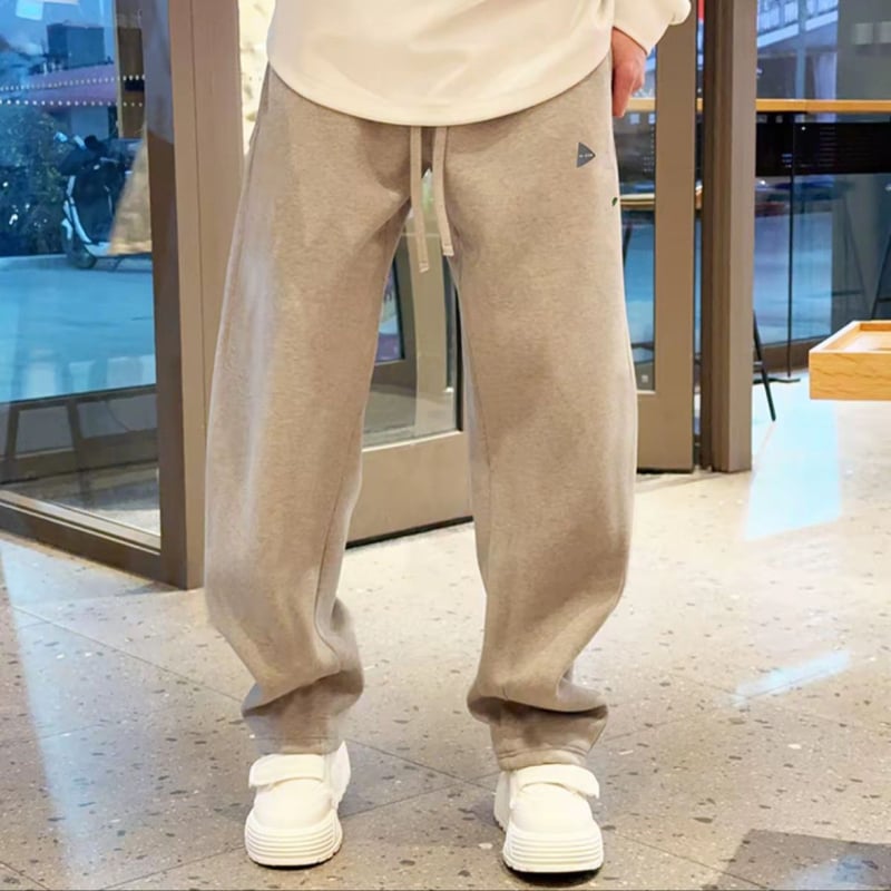 Ανδρικά παντελόνια φόρμας με fleece επένδυση, ίσια γραμμή, άνετα και ζεστά για τον χειμώνα, καθημερινά