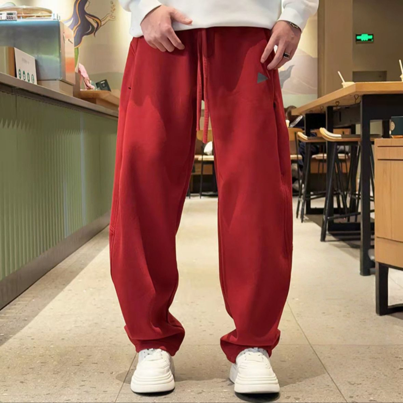 Ανδρικά παντελόνια φόρμας με fleece επένδυση, ίσια γραμμή, άνετα και ζεστά για τον χειμώνα, καθημερινά