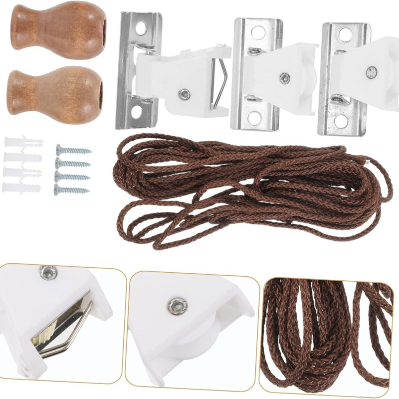 Set doplnkov DIY pre rímske a bambusové rolety – náhradné diely pre poškodené časti, bambusové a kovové spony