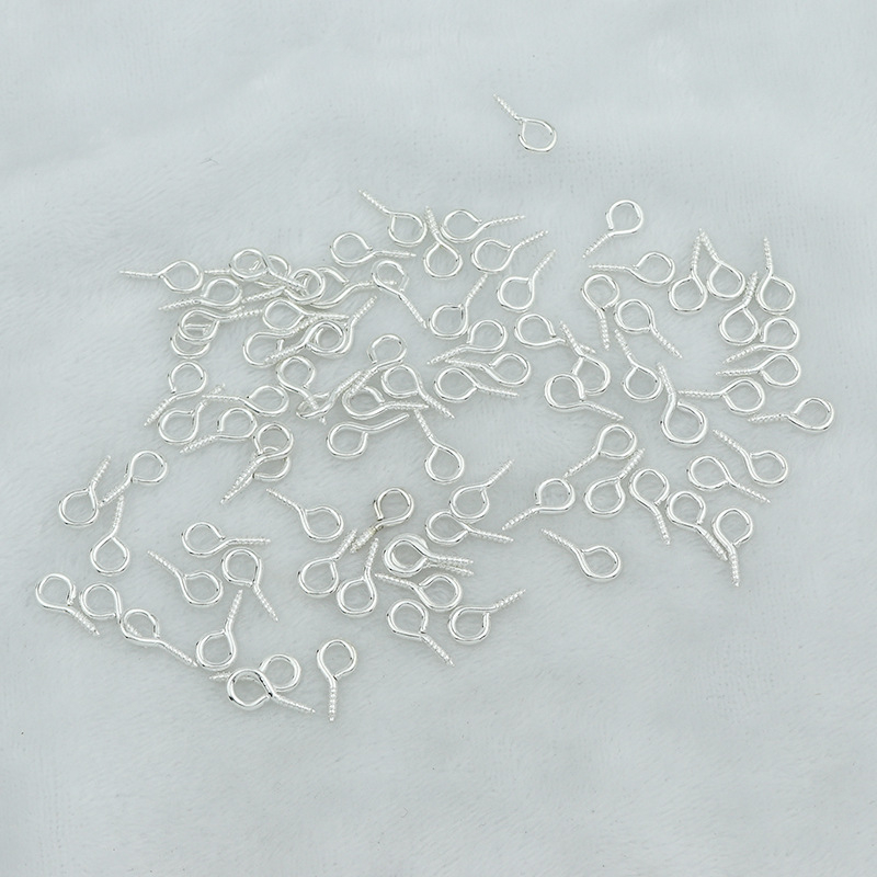 Kovové diely pre DIY šperky: očné kolíky, rohové kolíky, očné skrutky, 10 mm, viac veľkostí