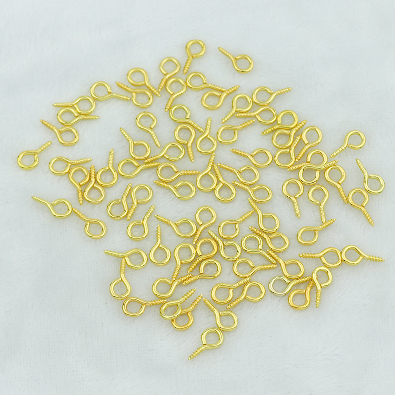 Kovové diely pre DIY šperky: očné kolíky, rohové kolíky, očné skrutky, 10 mm, viac veľkostí
