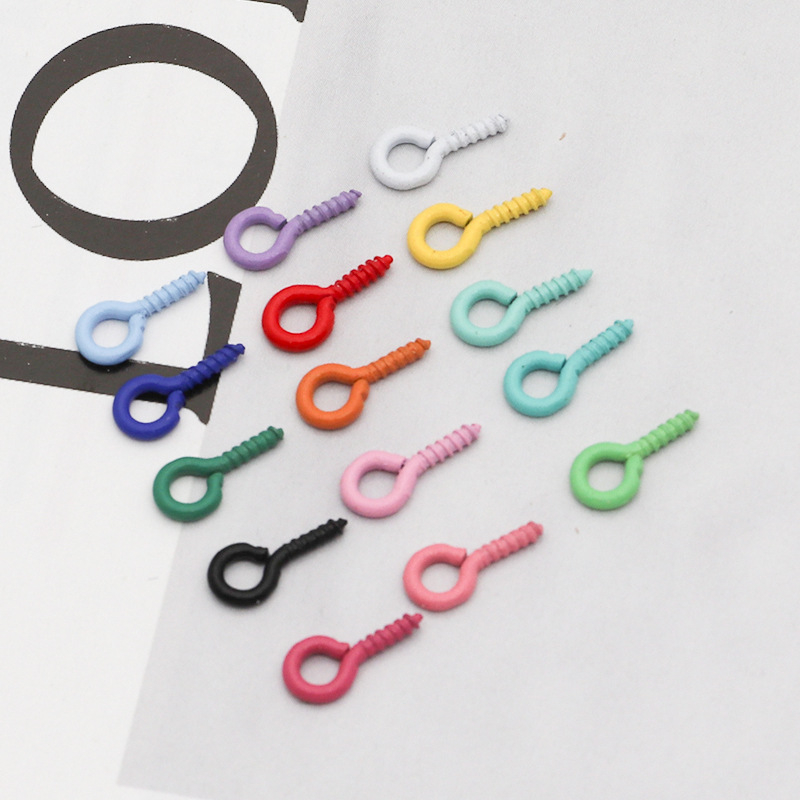 Kovové diely pre DIY šperky: očné kolíky, rohové kolíky, očné skrutky, 10 mm, viac veľkostí