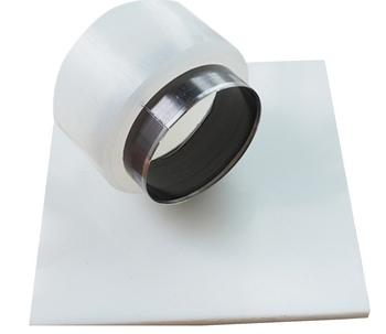 Ručný otvorovač na závesy, priemer diery približne 4 cm, materiál plast + nerezová oceľ, mliečno-biela