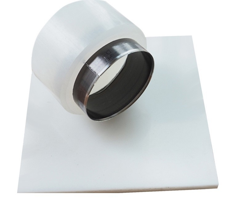 Ručný otvorovač na závesy, priemer diery približne 4 cm, materiál plast + nerezová oceľ, mliečno-biela