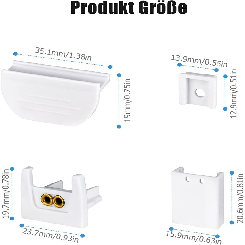 Sada 14 dielov fixných teleskopických držiakov pre montáž žalúzií
