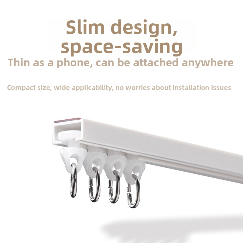 Bezvŕtová adhezívna dráha pre skrine a kúpeľne – tiché kolieskové vodidlá pre sprchové závesy a dvere, dráha závesov na mieru