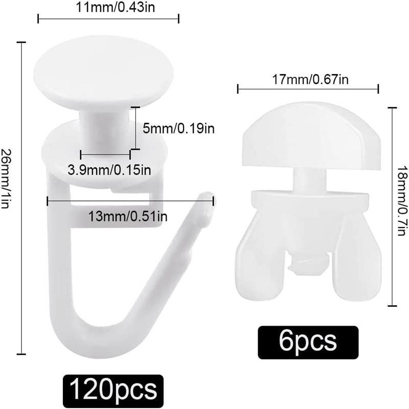 126-dielny set závesových kolies, plastové nano tiché kolieska, ľahká výmena príslušenstva