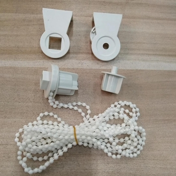 Sada hlavy 28 mm pre rolety z POM, s ťahacím perlovým reťazcom, dĺžka 3 m, obsahuje skrutky a gumové zátky