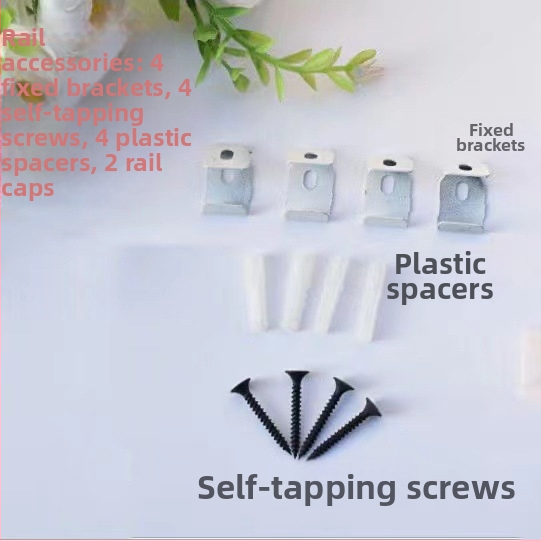 Nový krištáľový záves z korálikov, plastová koľajnica pre dverový záves, vodiaca dráha s kolieskom, DIY tyč, 360° ohybná dráha