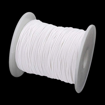 Biela šnúra na rolovacie žalúzie a doplnky k závesom, 100 m (109 yd), priemer 1,3 mm, materiál POM