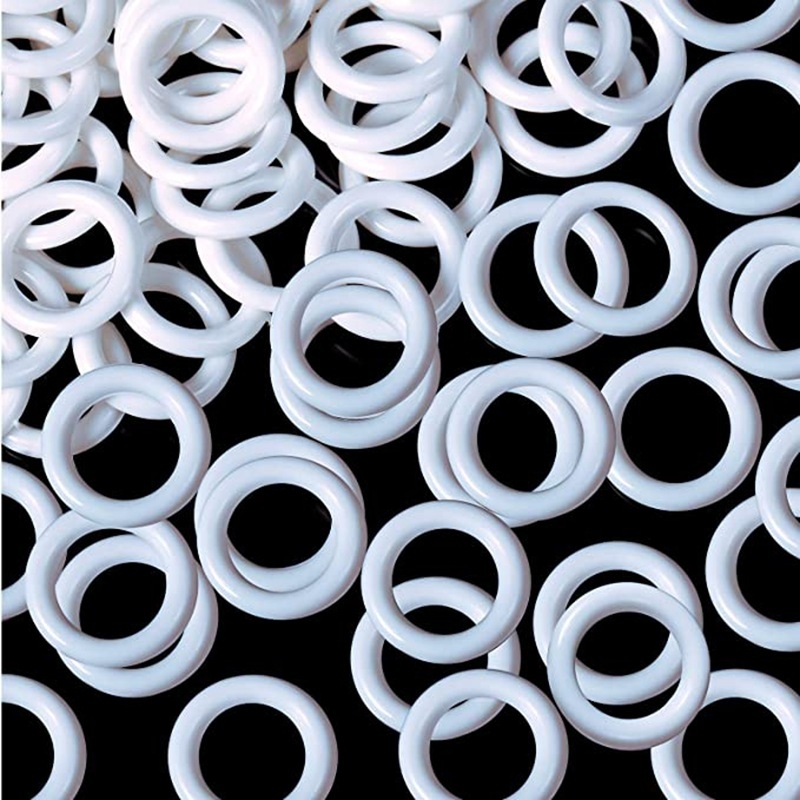 Súprava 100 bielych rímskych krúžkov pre DIY žalúzie