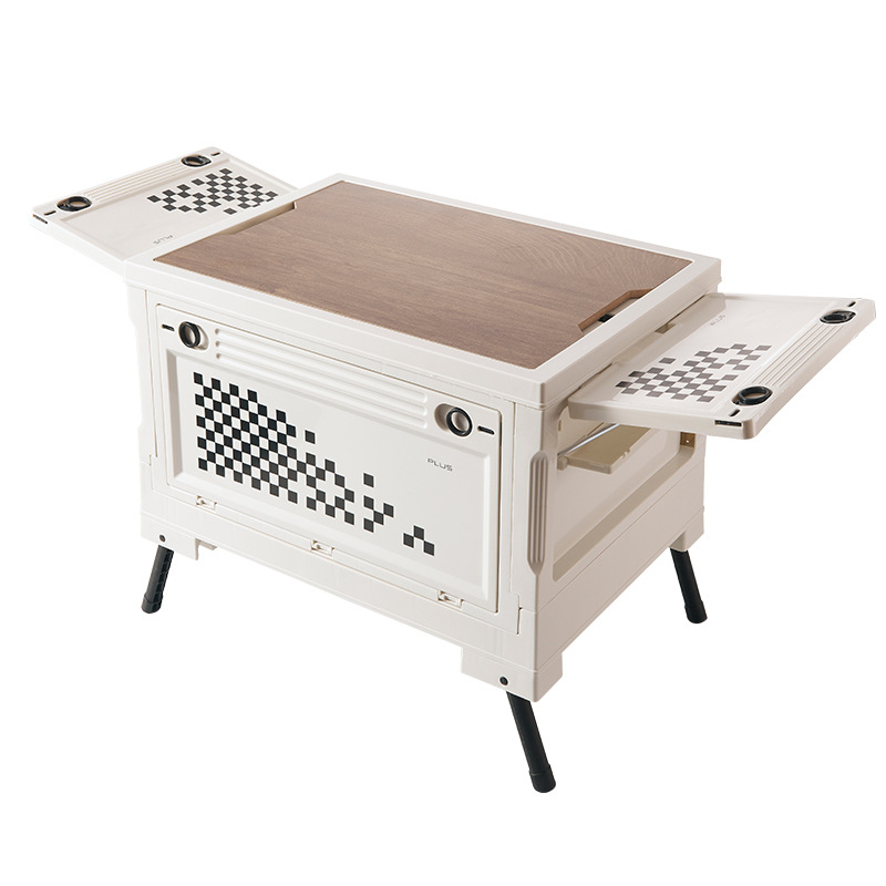 Skladacia skriňa na kempovanie a piknik, prenosný organizér do batožinového priestoru auta, 40–50 l, rozmery 49×35×35 cm