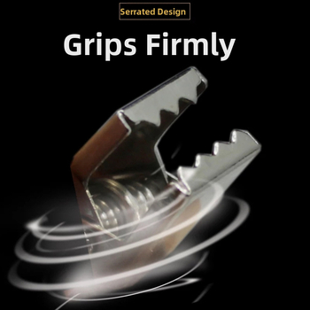 Klip na záves zo nehrdzavejúcej ocele, spoľahlivý kovový doplnok pre sprchový záves s háčikom a sponou