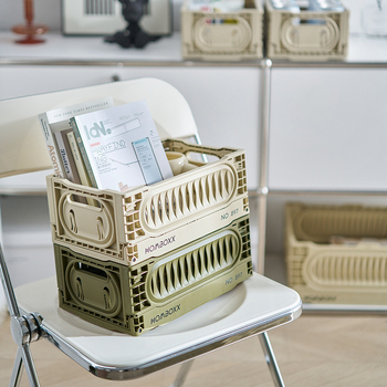 Skladací úložný box s dreveným vrchnákom — viacúčelový organizér na kempovanie a piknik, do batožinového priestoru auta, rozmery 52×35×29 cm, objem 40–50 l