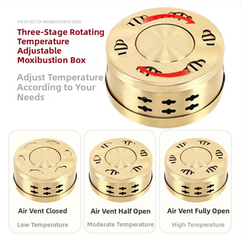 Bezdymový moxibustion set pre oči, prenosné domáce použitie, meďový box, látkové puzdro na oči, meridiánové prístroje