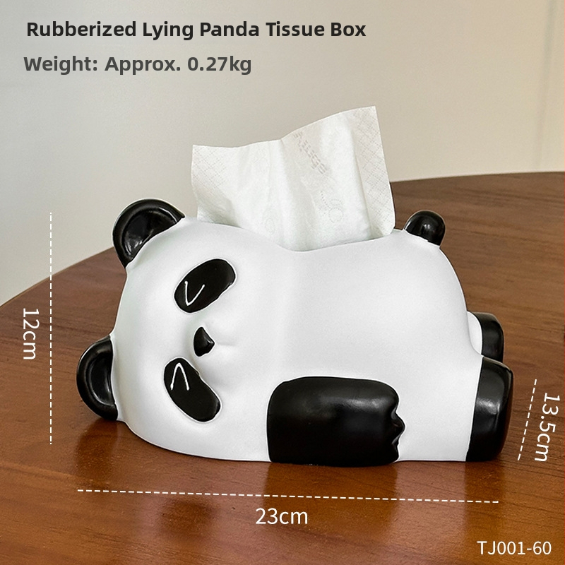 Roztomilá panda krabička na vreckovky, moderný domáci doplnok