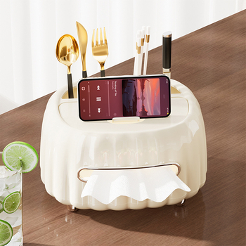Krémový štýl box na vreckovky pre domáce použitie, stolný dizajn do obývačky, multifunkčná skrinka na diaľkové ovládanie a vreckovky, elegantný vysokokvalitný vzhľad