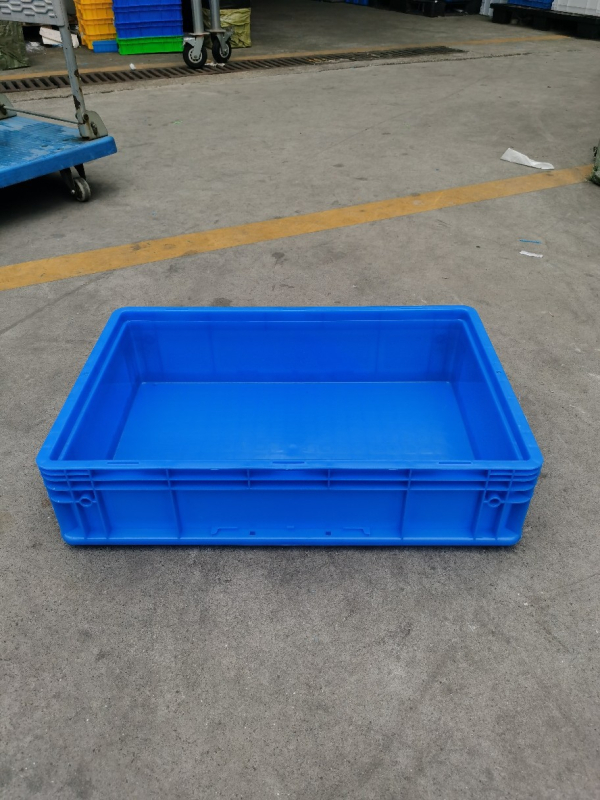 600 x 400 x 147 mm európsky štandard logistická krabica na prepravu, pre elektronické súčiastky, kompatibilný s výklopným krytom