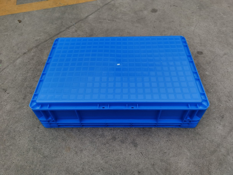 600 x 400 x 147 mm európsky štandard logistická krabica na prepravu, pre elektronické súčiastky, kompatibilný s výklopným krytom