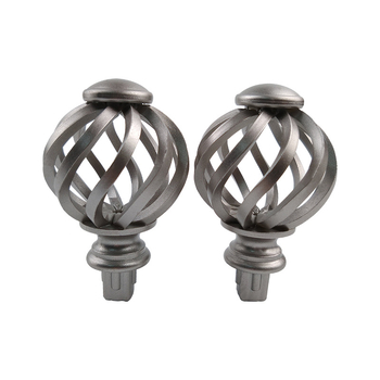 Kovová závesová tyč, teleskopická, 19 mm (3/4"), čierna, spirálna hlava, jednoduchá inštalácia, vhodná pre všetky druhy závesov.