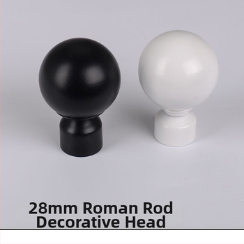 Dekoratívna koncovka na závesovú tyč – kovaný železo a hliníková zliatina, moderný minimalistický štýl, model T-HS101