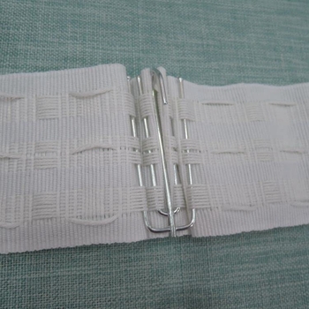 Sada 10 m elastickej látky na závesy, zosilnený háčik pás, 8 cm pás na záves, polyester-bavlna tkanina