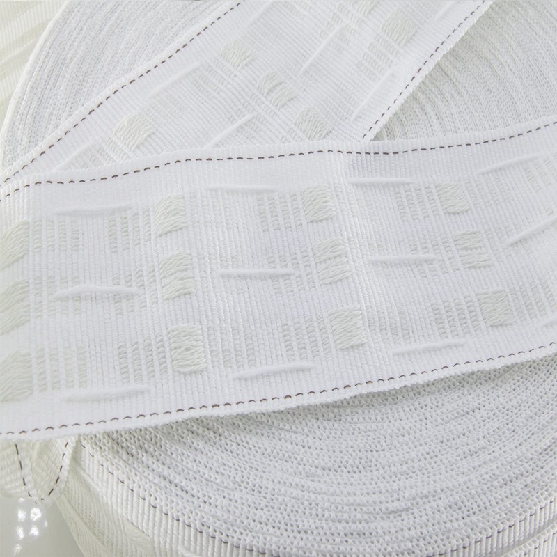 Sada 10 m elastickej látky na závesy, zosilnený háčik pás, 8 cm pás na záves, polyester-bavlna tkanina