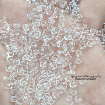 Priehľadné sklenené semenové korálky, 4 mm, na DIY náramky a sponky do vlasov