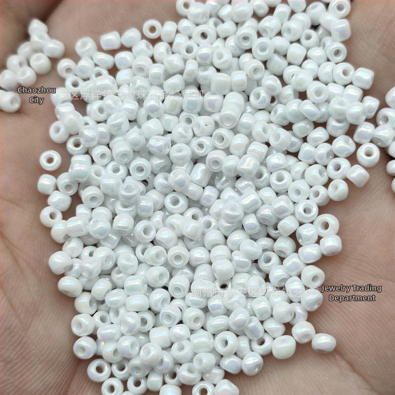 Priehľadné sklenené semenové korálky, 4 mm, na DIY náramky a sponky do vlasov