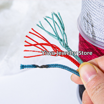 DIY šnúra s osmi vláknami na šperky — červený 3 mm šnúra pre nefritový prívesok, náhrdelník a náramok (polovične hotový)
