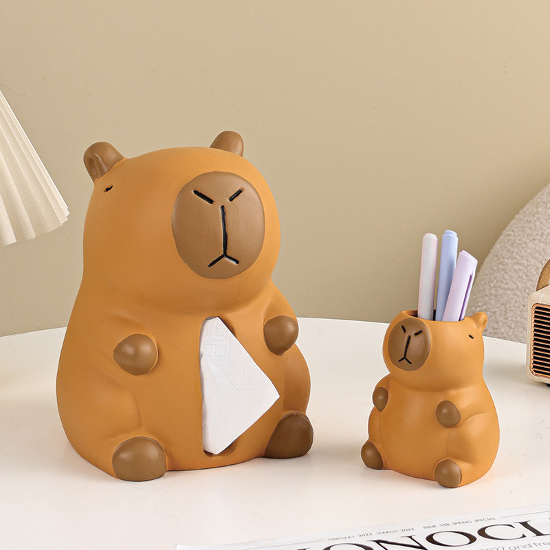 Capybara krabička na vreckovky – roztomilá a štýlová do obývačky, jedálne a kancelárie
