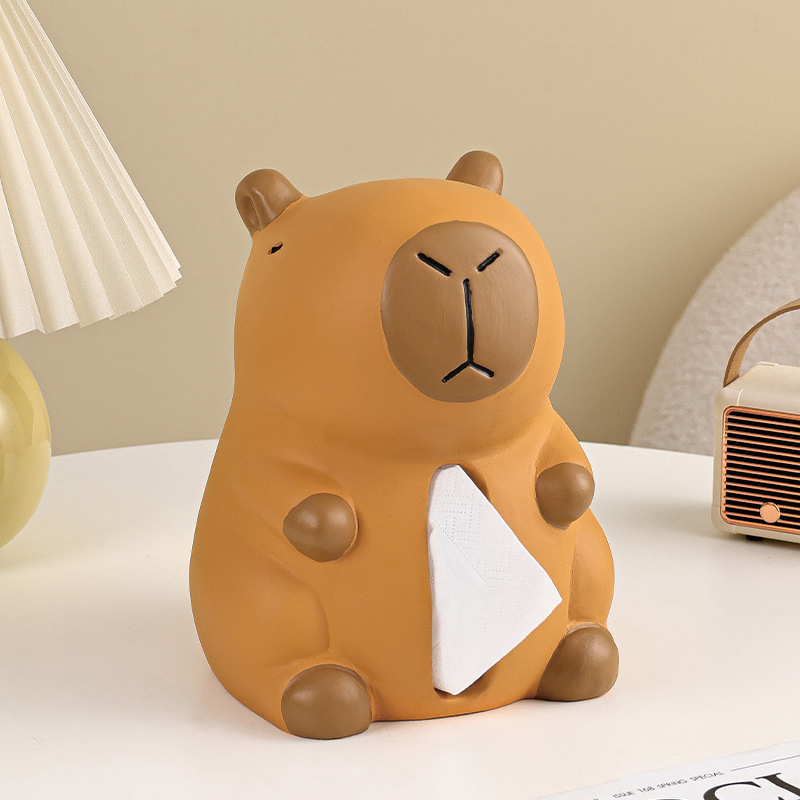 Capybara krabička na vreckovky – roztomilá a štýlová do obývačky, jedálne a kancelárie