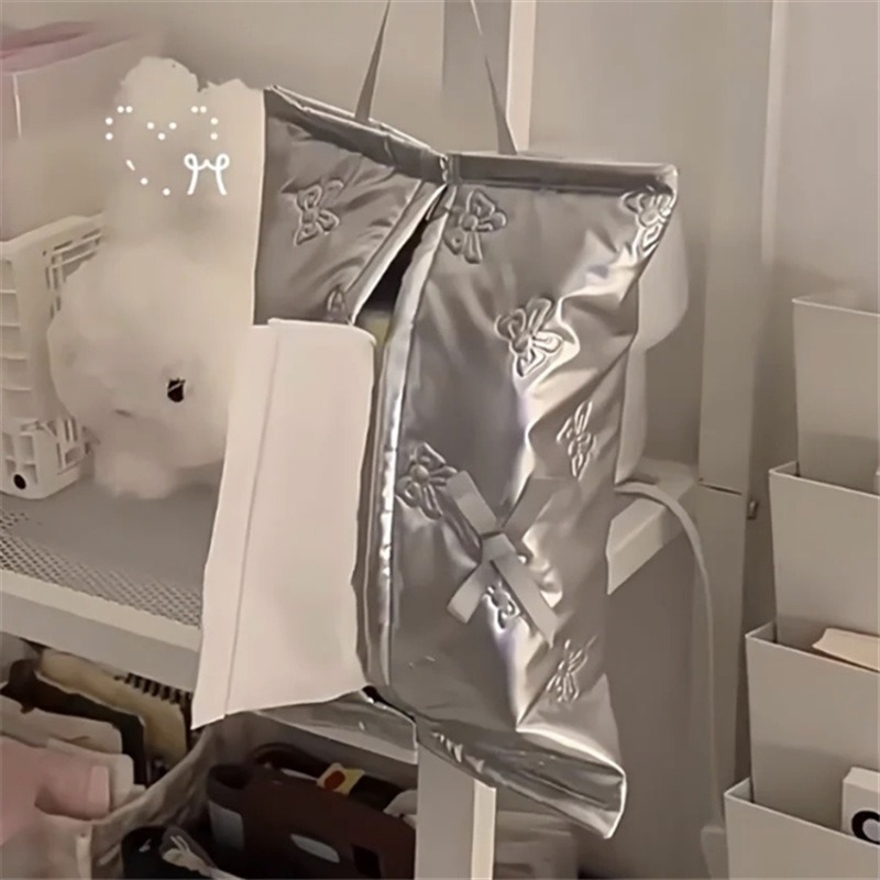Kožená krabička na vreckovky s mašličkou, korejský štýl, jemný lux, vhodná do auta, obývačky aj kúpeľne