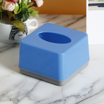 Plastový box na servítky so štýlovým vzhľadom, prispôsobiteľný pre hotely, reštaurácie a kúpeľne, štvorcový tvar, s logom