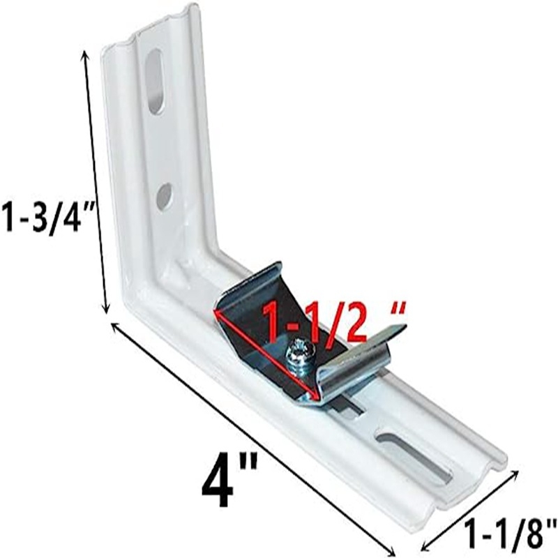 4-palcový pevný držiak pre vertikálnu dráhu závesu so sedemznakovým kódom, biely kov