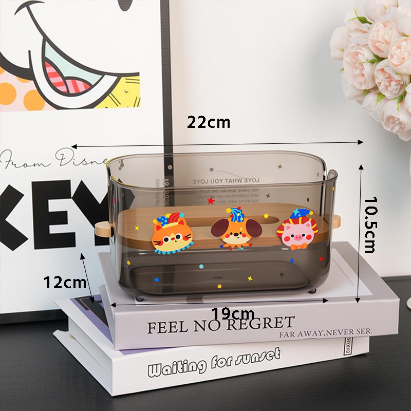 Priehľadná krabička na papierové vreckovky do obývačky, stolná, nastaviteľná, kreatívne úložisko, moderný minimalistický dizajn