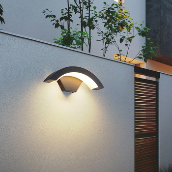 Vonkajšia nepremokavá stenová lampa so senzorom pohybu, hliníkové lupienkové prevedenie, LED, 220V