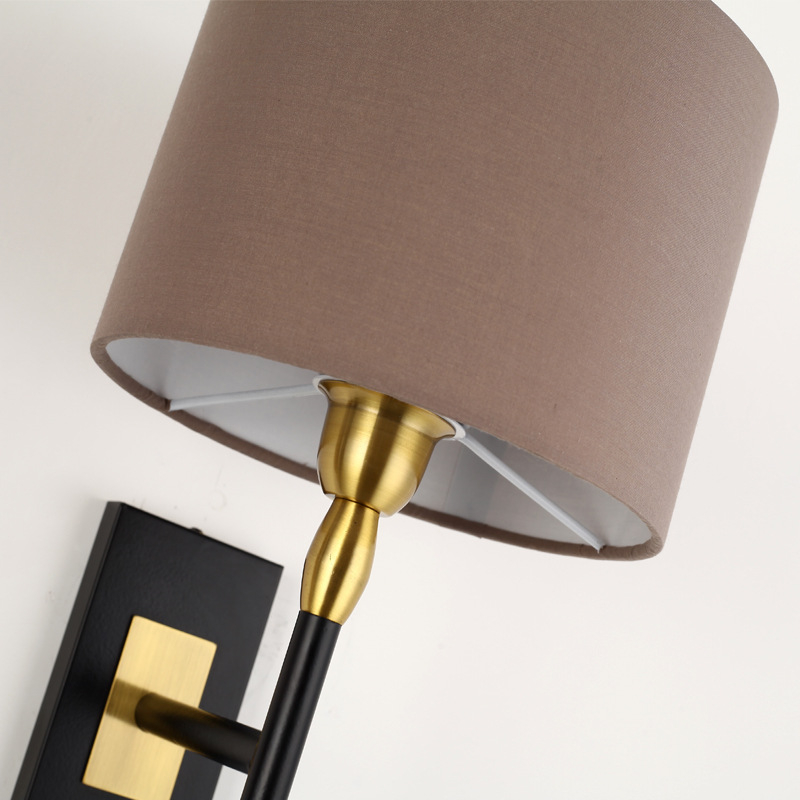Skandinávsky minimalistická kreatívna nástenná lampa k nočnému stolíku, štýl hotelového showroomu, pre spálňu, obývačku, chodbu a študovňu, nový čínsky štýl