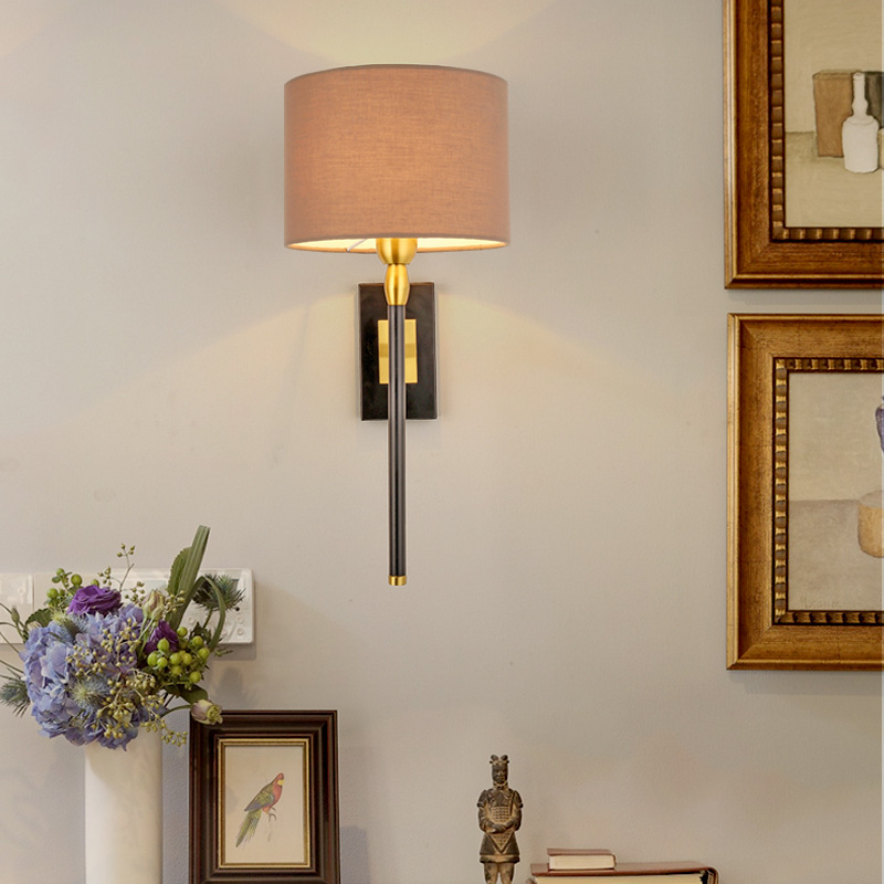 Skandinávsky minimalistická kreatívna nástenná lampa k nočnému stolíku, štýl hotelového showroomu, pre spálňu, obývačku, chodbu a študovňu, nový čínsky štýl