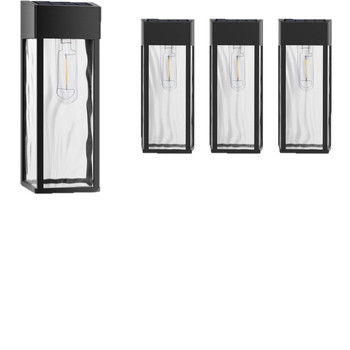 Vonkajšia solárna LED nástenná lampa s wolframovým vláknom, nepremokavé záhradné visiace svietidlo