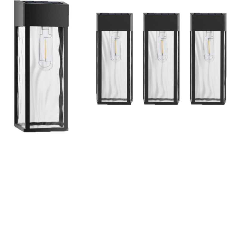 Vonkajšia solárna LED nástenná lampa s wolframovým vláknom, nepremokavé záhradné visiace svietidlo
