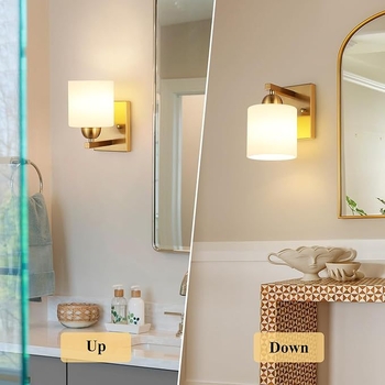 Moderná minimalistická stenová lampa čierno-biela so zlatým akcentom pre domov, obývaciu izbu a hotelovú chodbu, teplé LED svetlo