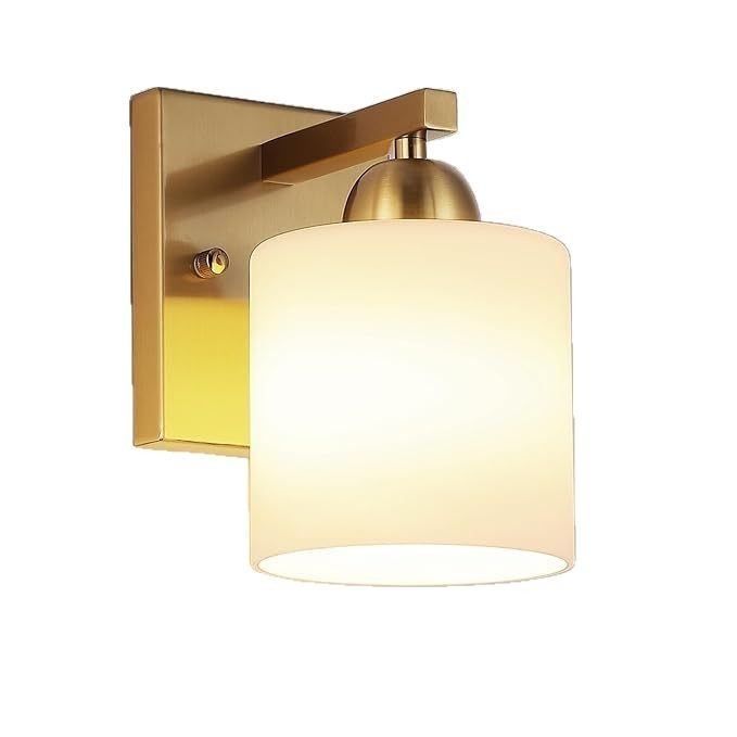 Moderná minimalistická stenová lampa čierno-biela so zlatým akcentom pre domov, obývaciu izbu a hotelovú chodbu, teplé LED svetlo