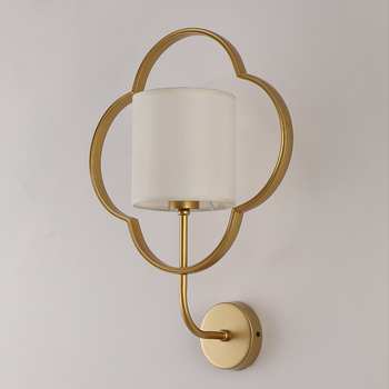 Nástenná lampa v novokínskom štýle, moderný minimalistický dizajn, látkové tienidlo, kovové telo, 220V, 130×200 mm