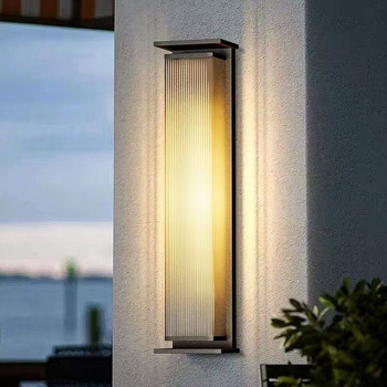 Solárna vonkajšia stenová lampa, nepremokavá, vila štýl, pre balkón, záhradu a bránu, dlhá dvojstranná vonkajšia stena lampy