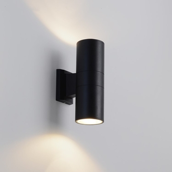 Hliníková kruhová vonkajšia stena svietidlo s dvoma hlavami, IP65, COB LED, 2 LED, 3000/4000/6000K