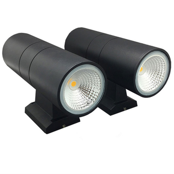 Hliníková kruhová vonkajšia stena svietidlo s dvoma hlavami, IP65, COB LED, 2 LED, 3000/4000/6000K