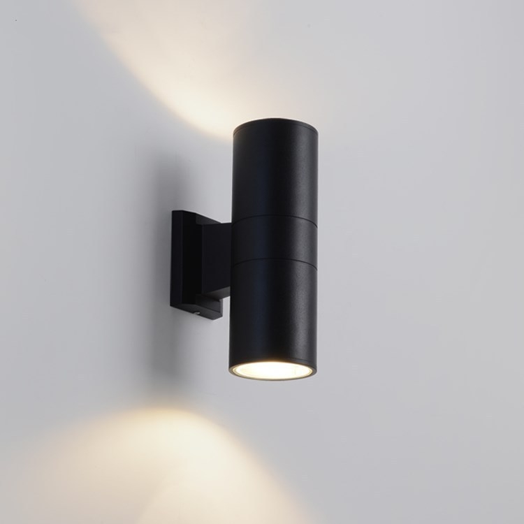 Hliníková kruhová vonkajšia stena svietidlo s dvoma hlavami, IP65, COB LED, 2 LED, 3000/4000/6000K