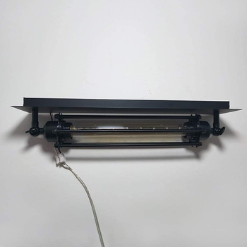 Nástenné svietidlo v tvare flaute - retro americký priemyselný LOFT štýl, kov Edison